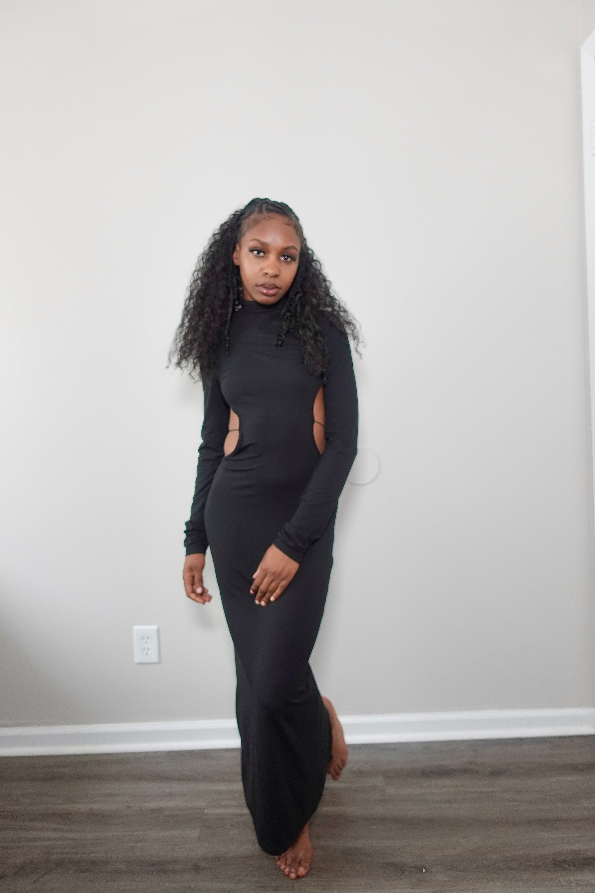 Convos & Cocktails Maxi Dress L / Black / Spandex/Polyester